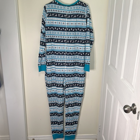 Christmas Vibe Prints Lounge Onesie Sleepwear PJ Size Large - Picture 4 of 6